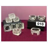 10 CUT GLASS CLEAR SALT DIPS