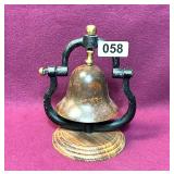 BRASS BEKLK ON STAND - LEVER PULL TO SOUND BELL