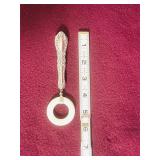 ANTIQUE STERLING SILVER HANDLE BABY TEETH ING RING