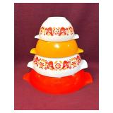 VINTAGE PYREX FRIENDSHIP CINDERELLA BOWL SET
