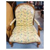 FRENCH STYLE FLORAL ARM CHAIR