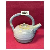 VINTAGE HAND MADE POTTERY TEA POT WITH LID