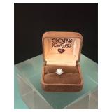 14K  GOLD RING - CUBIC ZIRCONIA STONE 3.1 g total