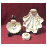 VTG HAND PAINTED LIMOGES FRANCE,GORHAM BOX