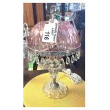 VINTAGE MICHELOTTI BOUDOIR LAMP WITH PRISMS