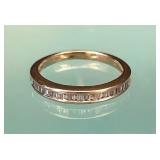 14K YELLOW GOLD DIAMOND BANK