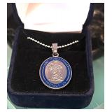 BOXED ST CHRISTOPHER MEDALLION ON CHAIN 22 INCH