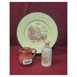 WOODROW WILSON HALL PLATE, SEAGROVE POTTERY