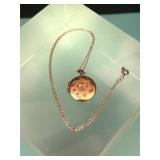 ANTIQUE GOLD FILLED DOUBLE WEDDING RING LOCKET