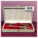 VINTAGE J A HENCKELS BOXED CANDLE WICK TRIMMER SET