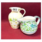 VTG FTD PITCHER BRAZIL, ONE WITH BIRD DIPINTO
