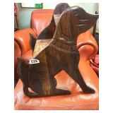 FOLK ART DOG PROFILE  -  WOODEN DOG STEPS