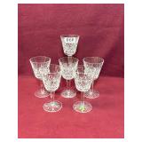6 WATERFORD LISMORE WINE GLASSES