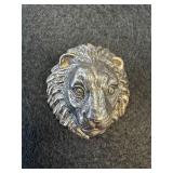 UNIQUE STERLING SLIVER LIONS HEAD SLIDE 20 GRAMS