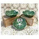SET OF 3 BORDALLO PINHEIRO SMALL BOWLS