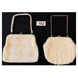 VINTAGE JOSEPH MAGNIN BEADED PURSE, TEXTURED