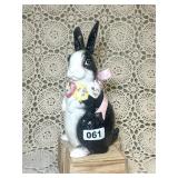 AMAZING FRITZ & FLOYD CLACK BUNNY-FLORAL ACCENTS