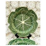 PAIR OF 12 INCH CHARGER CABBAGE BORDALL PINHEIRO