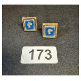 ANTIQUE UNIQUE POSTAGE STAMP CUFFLINKS HICKOK