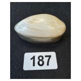 ANTIQUE SHELL SNUFF BOX 0R TRINKET BOX -RARE