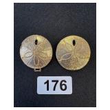 MCM GOLD TONE SANDDOLLAR BELT HOOKS - LILLY LOOK