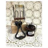 ANT FORGERES BLACK DOOR KNOCKER,VTG BALL JAR,ETC
