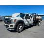 2012 Ford F-550 4x4 Diesel Roll Off Hook Lift Flatbed Dump Truck