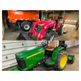 2 Lots: John Deere and Massey Ferguson Tractors