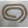 Outstanding 14K Gold 40 Carat Diamond Cuban Link Necklace 1,972 Diamonds