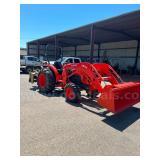 2019 Kubota L4701HST Tractor w/ LA765 Loader and PR1672 Rake, 133 Hours