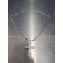 Platinum Diamond Pendant w/10k White Gold Necklace