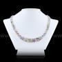Multi Colored Sapphire and White Diamond Necklace