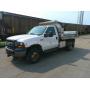 2006 Ford F-350 SD XL 4WD Dual Rear Wheels Stainless Steel Dump Box and a 9 Foot Western Plow