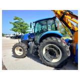 New Holland TS6.110 4x4 Cab Tractor with Bomford Turner Hawk Evo VFA 6.0 Mower