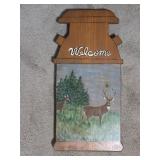 LR 22'T Wood Milk Can Shaped Welcome Sign
