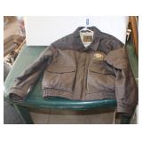 A Leather North American Hunting Club Coat Large