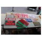 A  Assorted Fire Ext Stickers-Exit-No Smoking Etc
