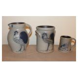 BR2 3 pcs Rock Dale Pottery Salt Glaze
