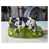 TBL Big Arrow Cast Iron Holstein Cow Door Stop