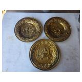 4A2 THREE Formed Brass 12'Decorative Plates
