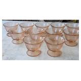 TBL 11 Tall Sherbet Normandie Pink Federal Glass