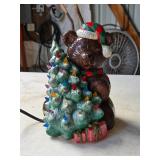 TBL 9' Ceramic Bear w/Christmas Tree Lights Up