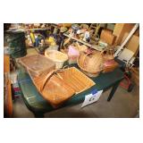 GB Large Lot of Wicker Baskets Most have handles