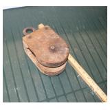 AB Antique Wooden 4' Pulley