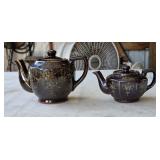 I 3 1/2' & 2 1/2' Japan Earthenware Tea Pots