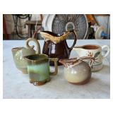 H Misc Small Pitchers-Roseville-Frankoma-Stangl-Dr