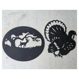 111 TWO Metal Wildlife Cutout Wall Decorations