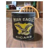 DRH Vintage War Eagle Cigars Humidor Can 5' T