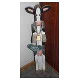LR 40' Tall Wood Cow Decor