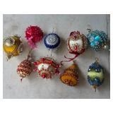 TBL 9 1970s Beaded Ornaments Handmade?